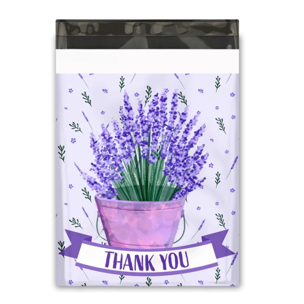 LAST SET🪻HOST PICK! 20 Lavender Floral Poly Mailers 10 x 13 inch - Picture 3 of 3